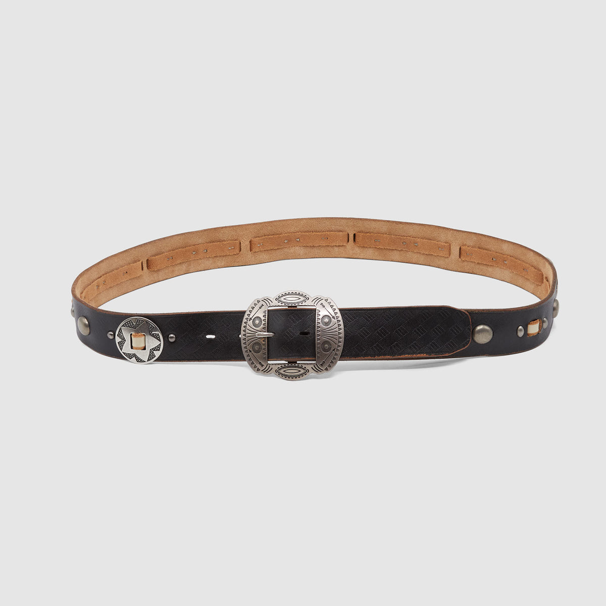 HTC Concho Leather Belt w/ Studs