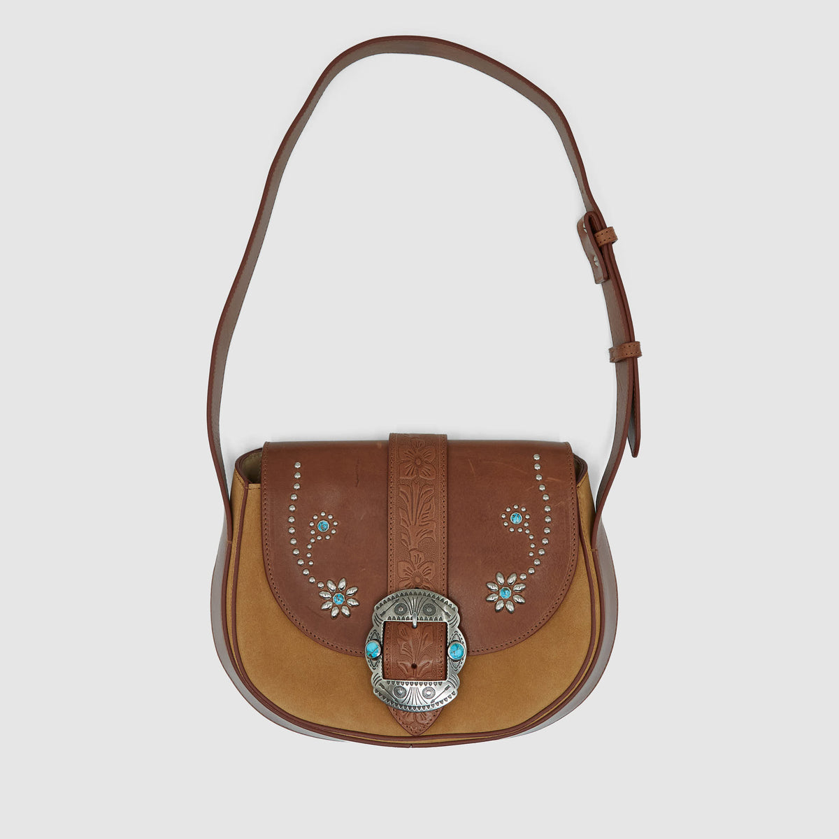 HTC Ladies Suede Leather Bag w/ Studs