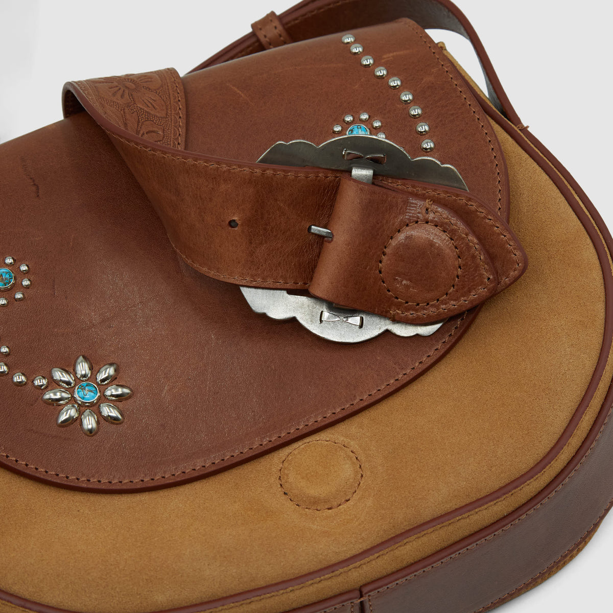 HTC Ladies Suede Leather Bag w/ Studs