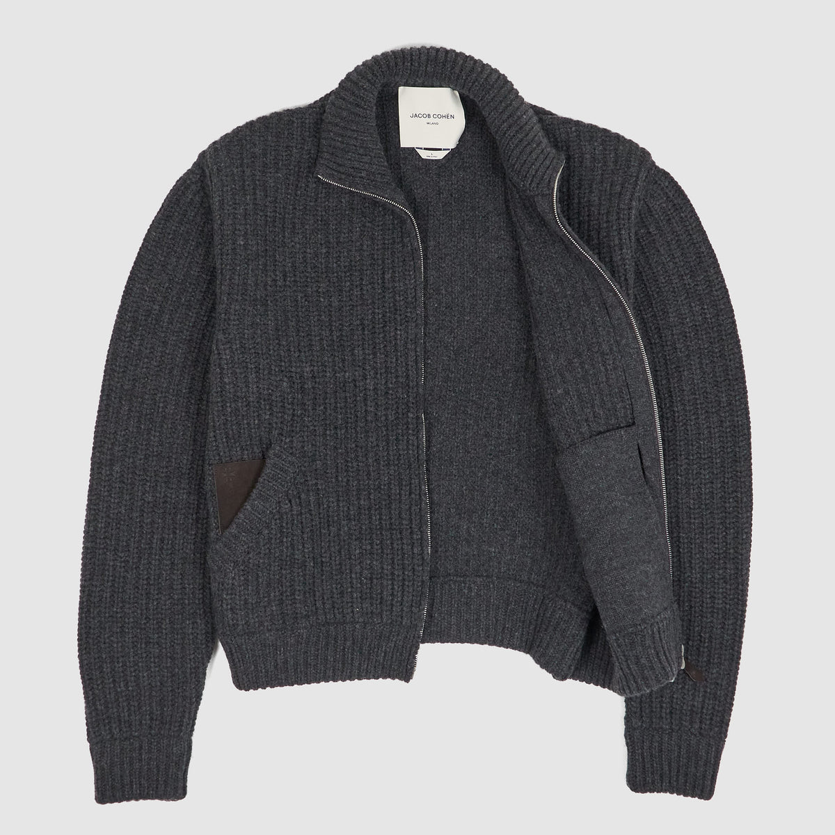 Jacob Cohen Full Zip Heavyweight Extra Soft Wool Cardigan