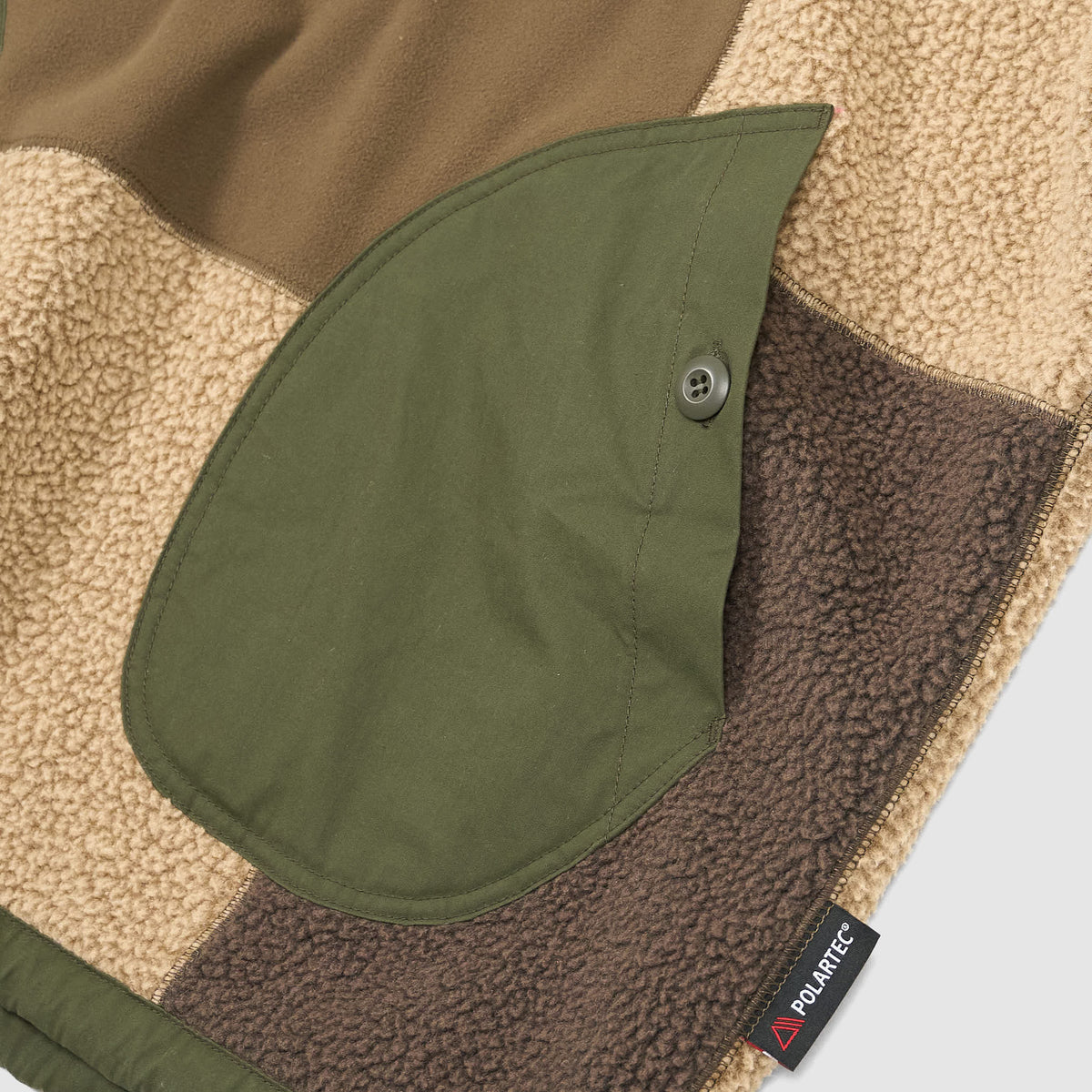 Comme Des Garçons Homme Oversized Patchwork Fleece Smock Jacket