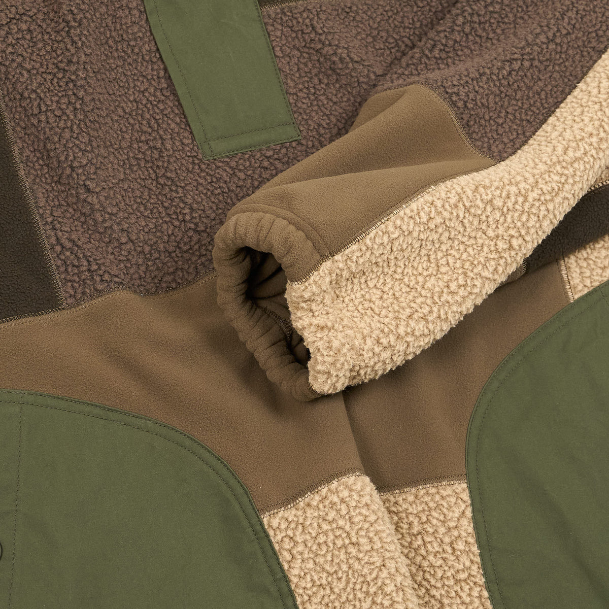 Comme Des Garçons Homme Oversized Patchwork Fleece Smock Jacket