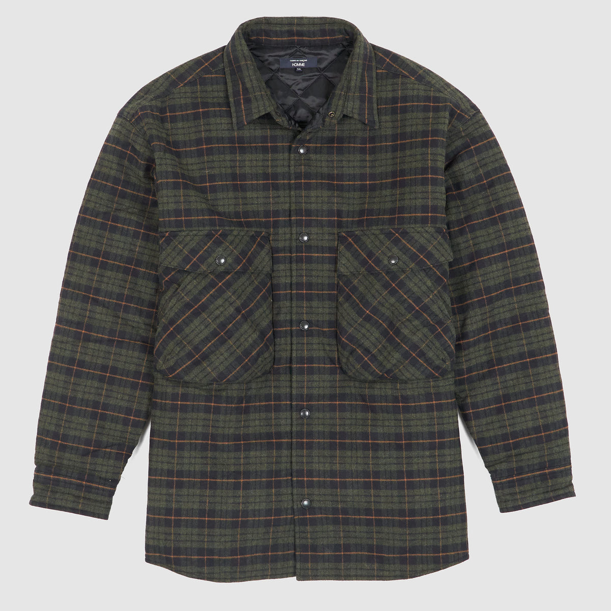Comme Des Garçons Homme Padded Plaid Overshirt Jacket