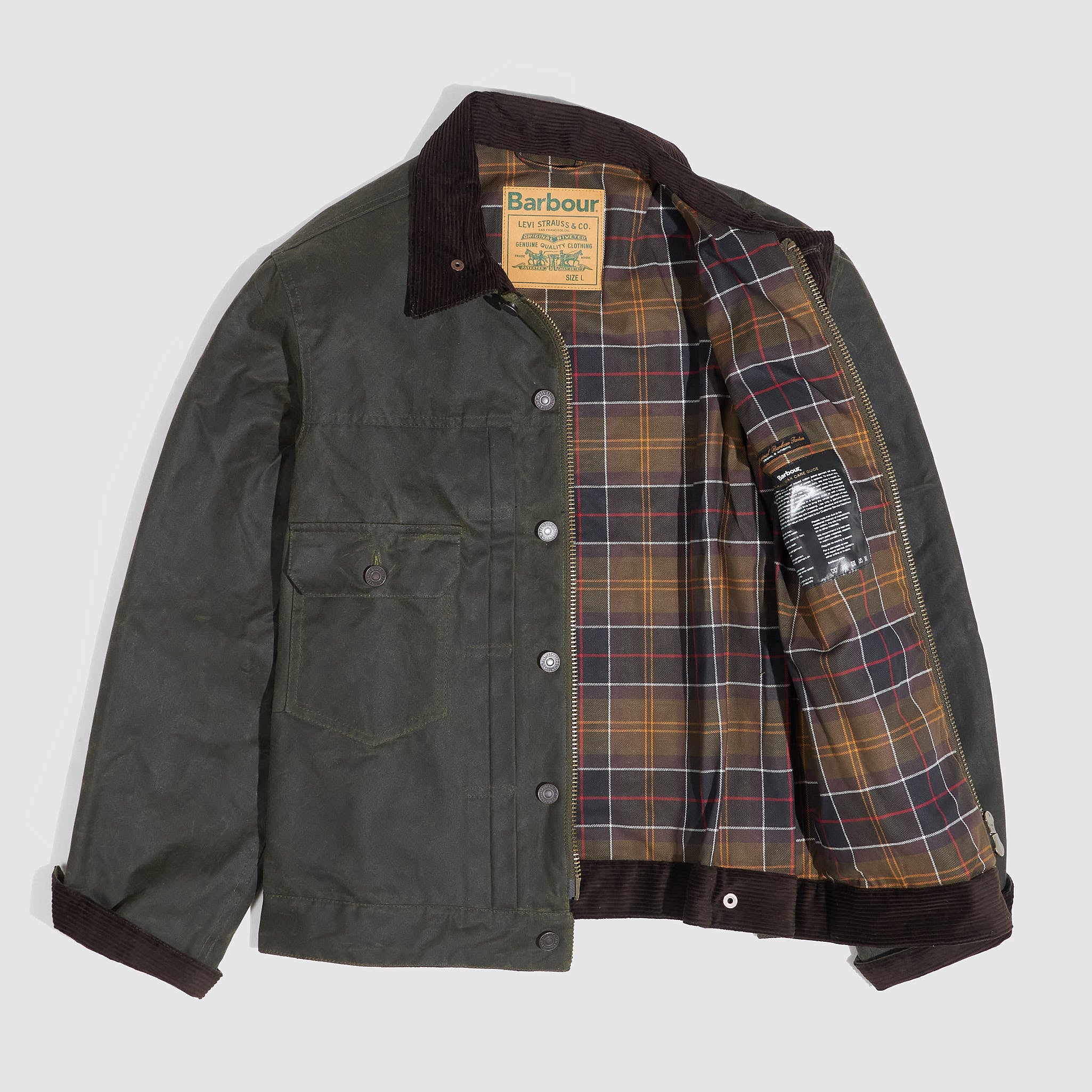 Levi's x Barbour Type II Waxed Jacket XS Levi's® X Barbour
