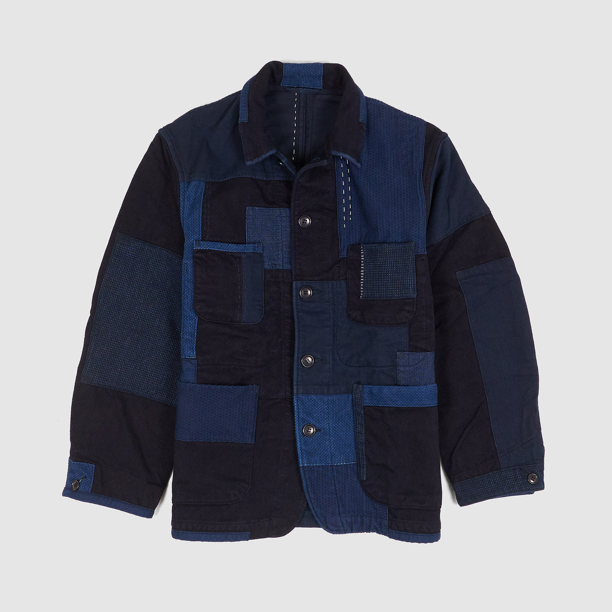 Blue Blue Japan Indigo Sashiko  Coverall Blazer Jacket