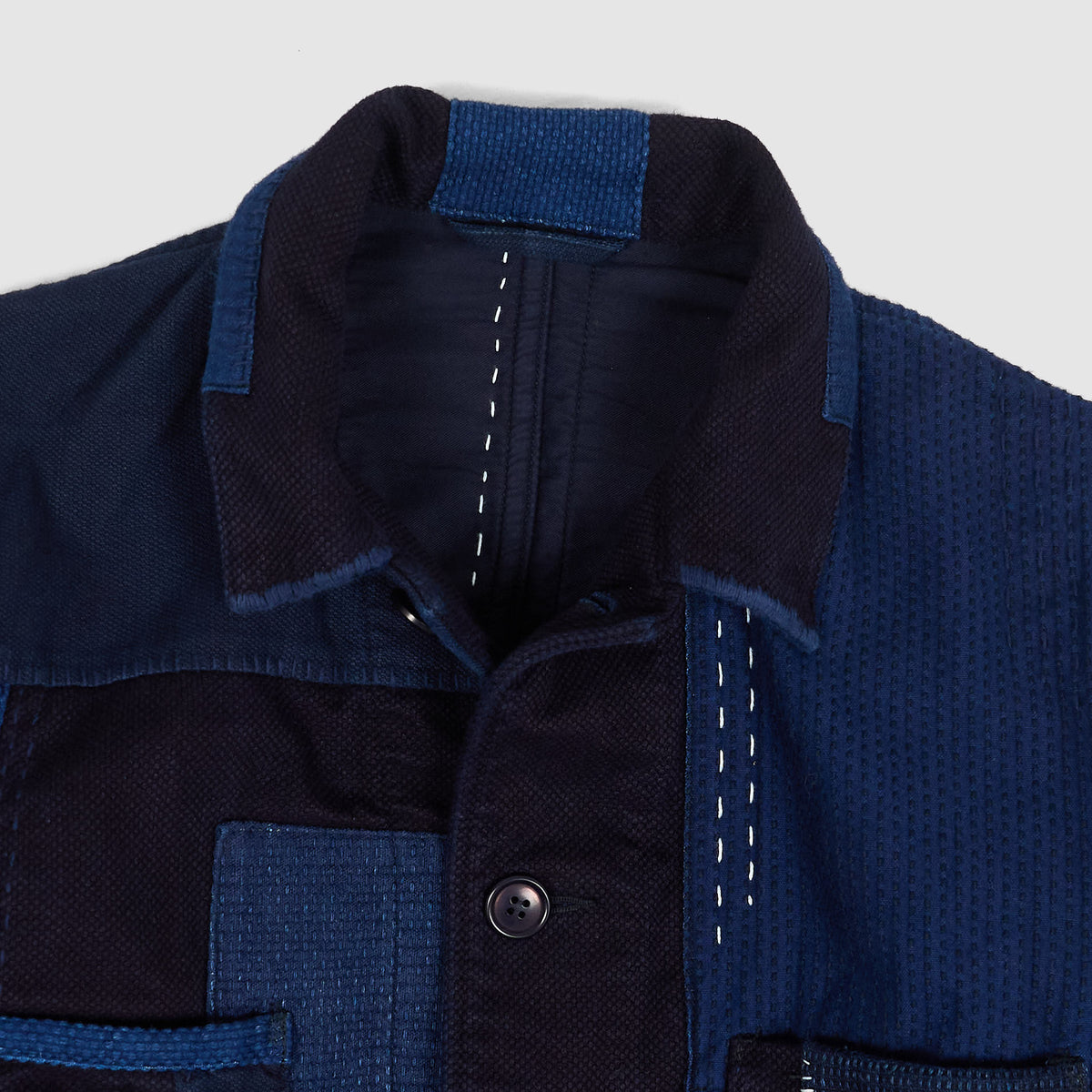 Blue Blue Japan Indigo Sashiko  Coverall Blazer Jacket