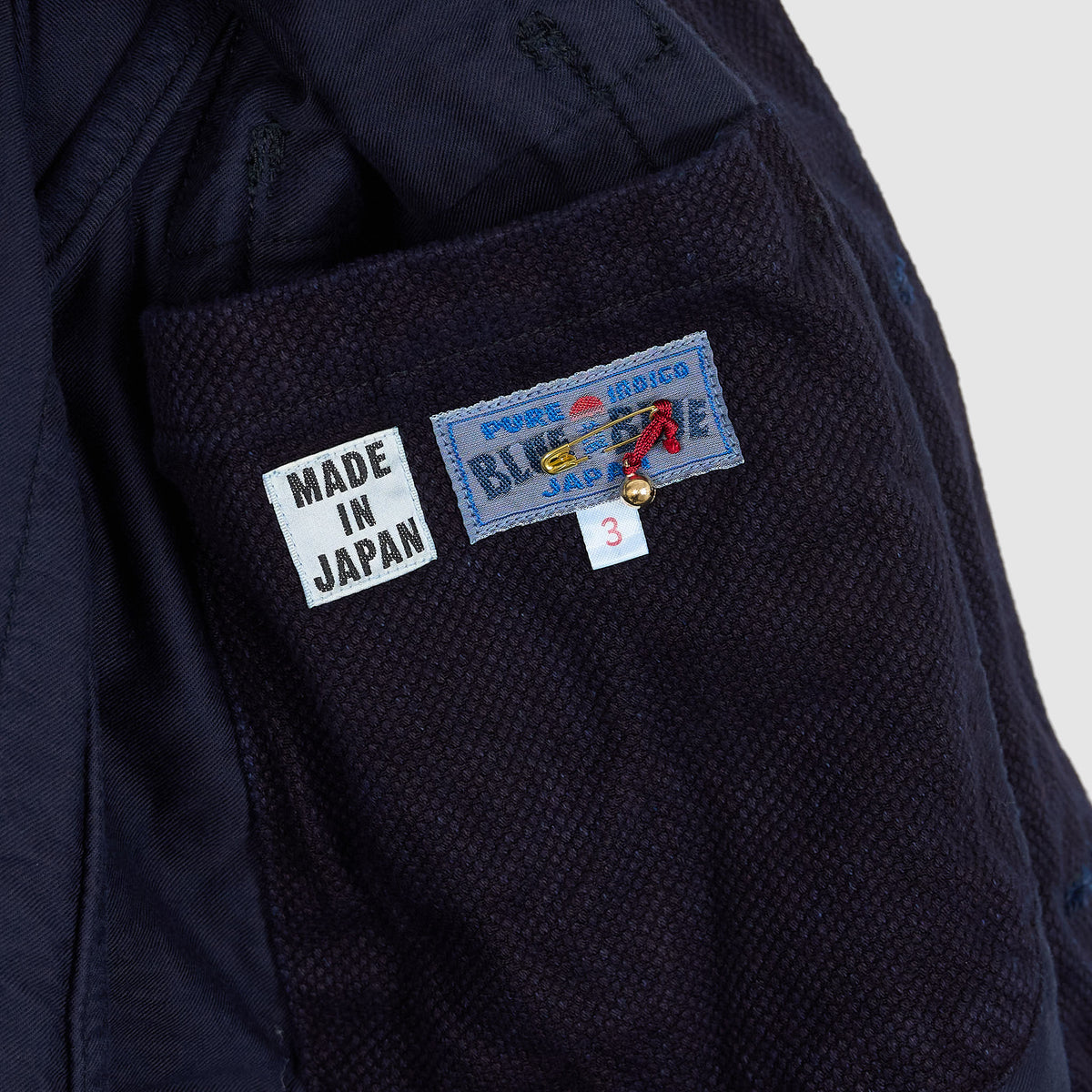 Blue Blue Japan Indigo Sashiko  Coverall Blazer Jacket