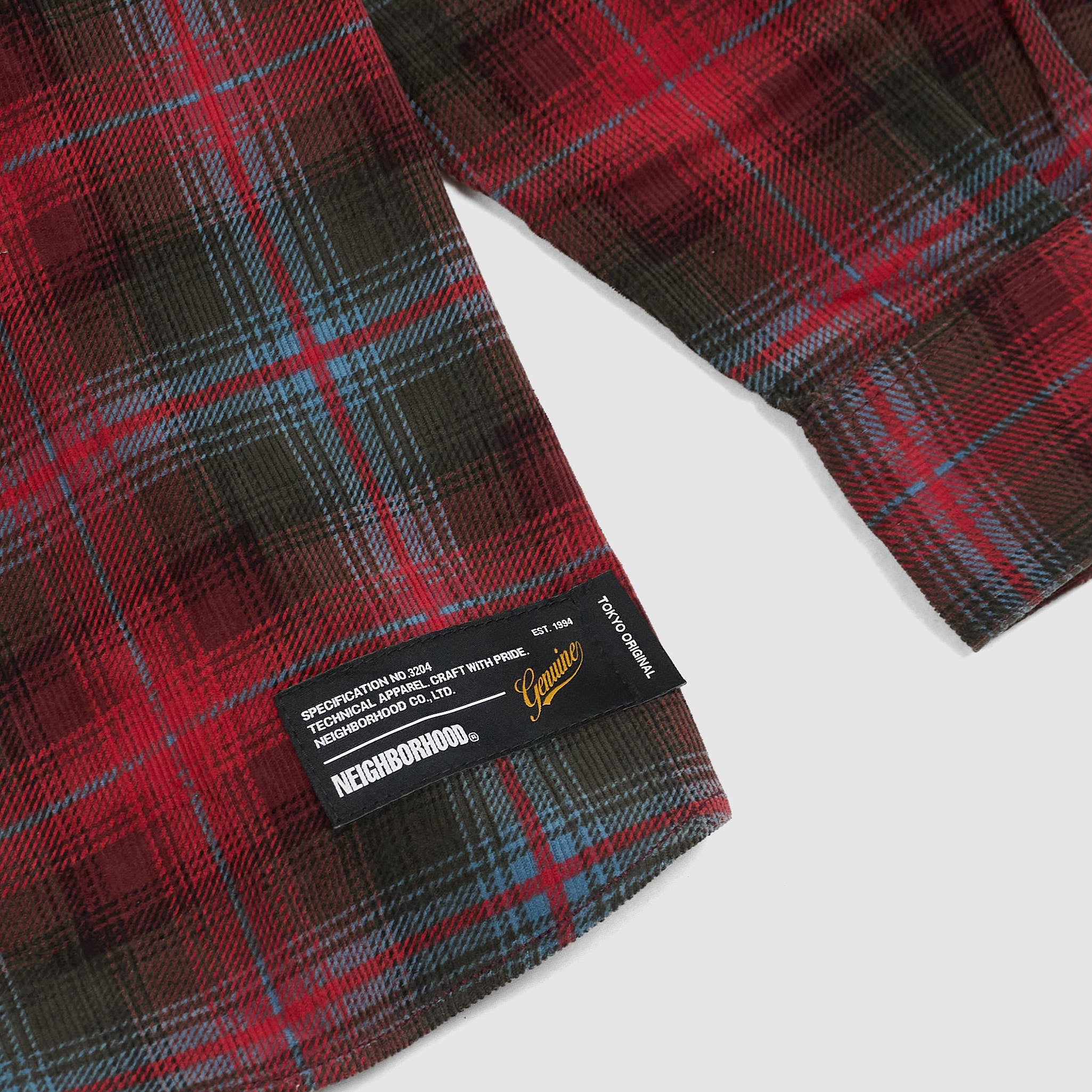 Neighborhood Checked Corduroy Shirt - DeeCee style