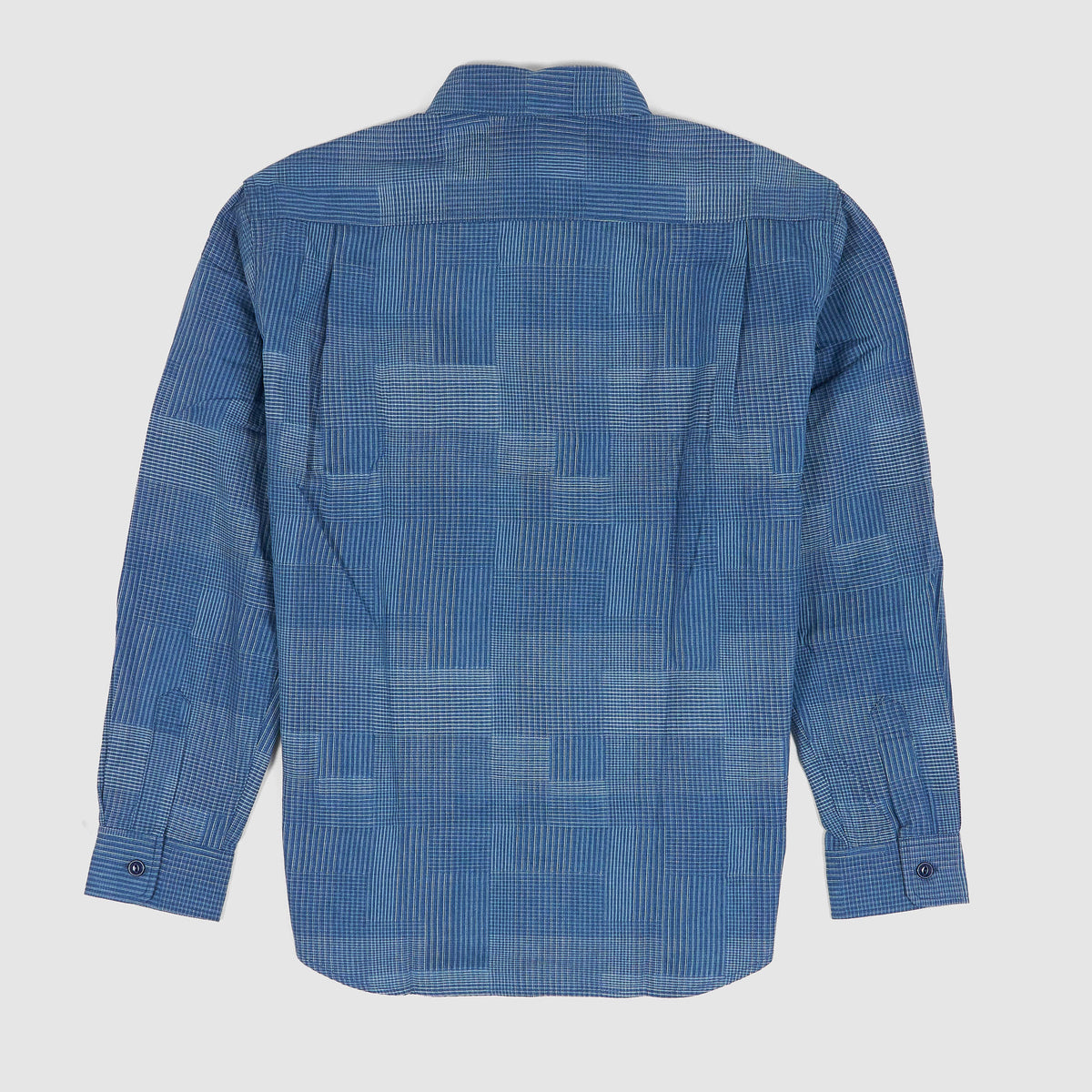 Sugar Cane Jacquard Woven Patchwork Plaid Work Shirt