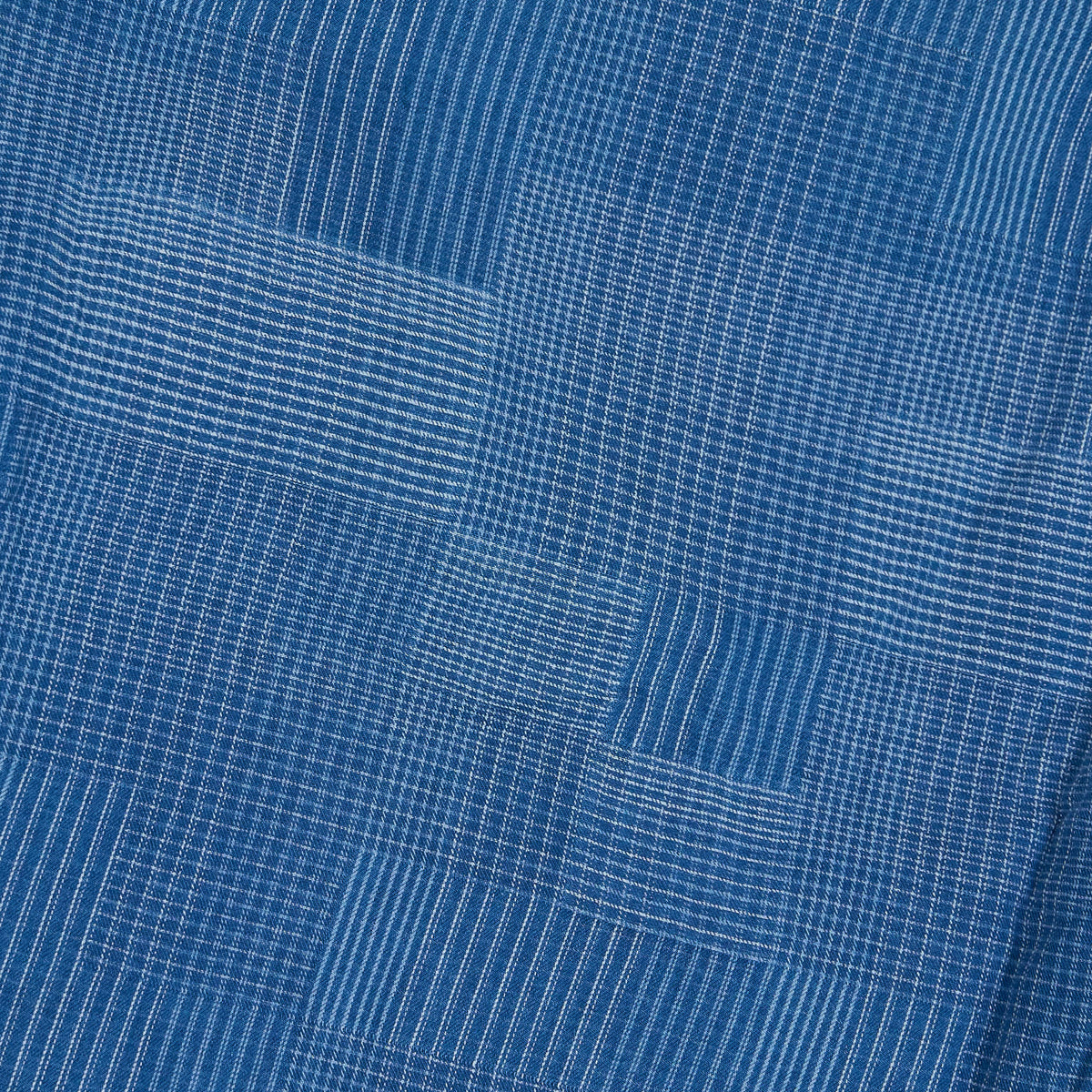 Sugar Cane Jacquard Woven Patchwork Plaid Work Shirt