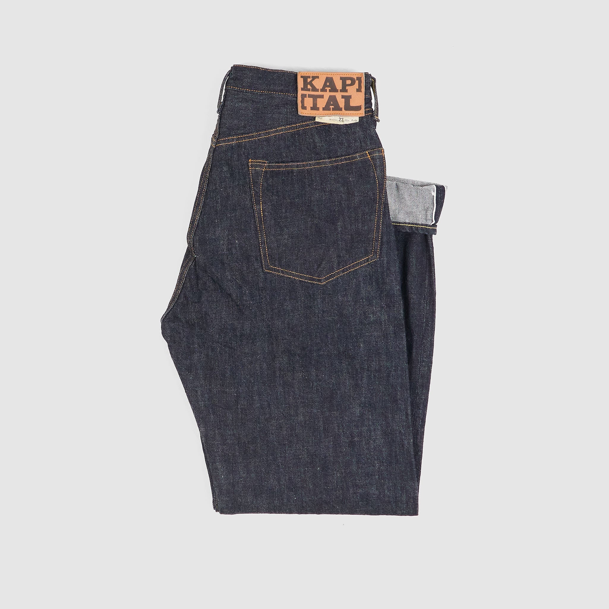 Kapital 5-Pocket 13.5oz Zimbabwe Monkey TH Rinsed Jeans - DeeCee style