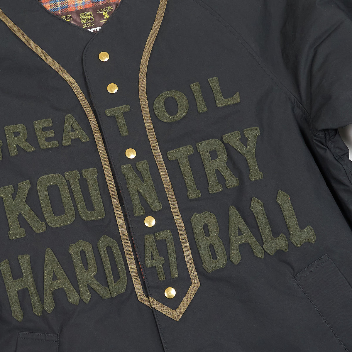 Kapital Weather Cotton Oil Baseball Jacket