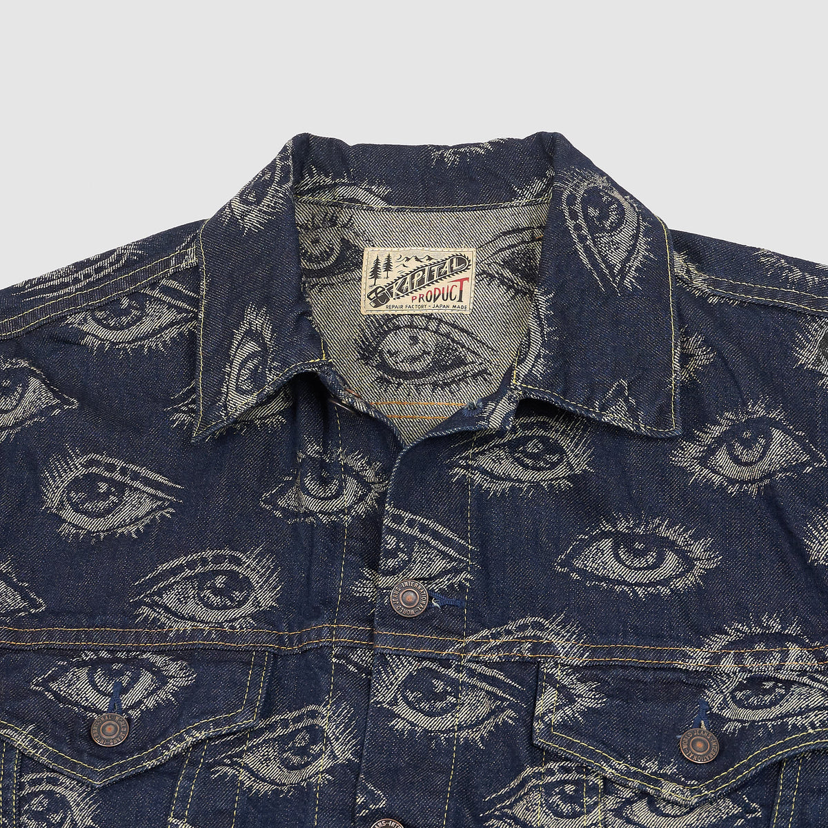 Kapital 12oz Speak Easy Denim Trucker Jacket