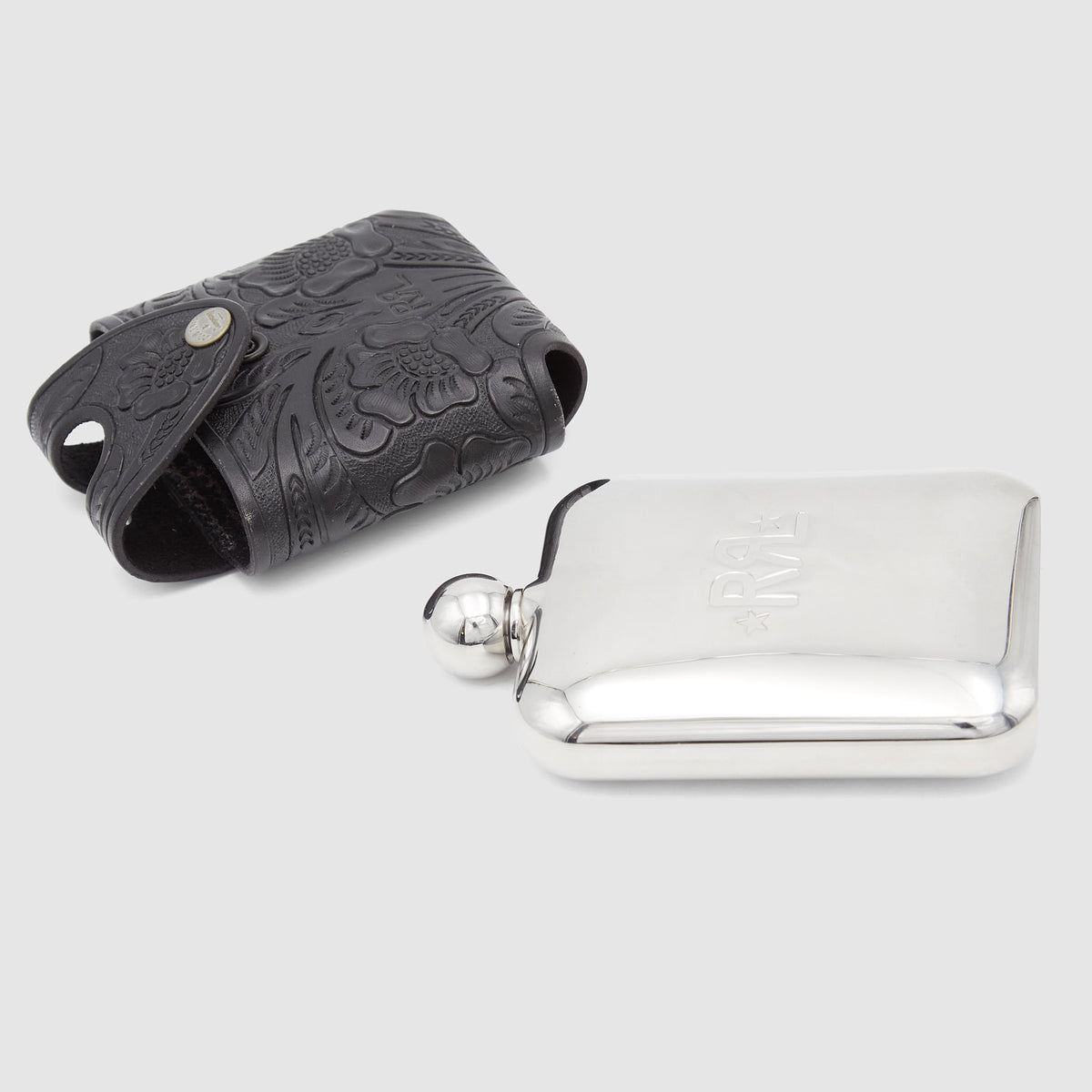 Double RL Leather Flask
