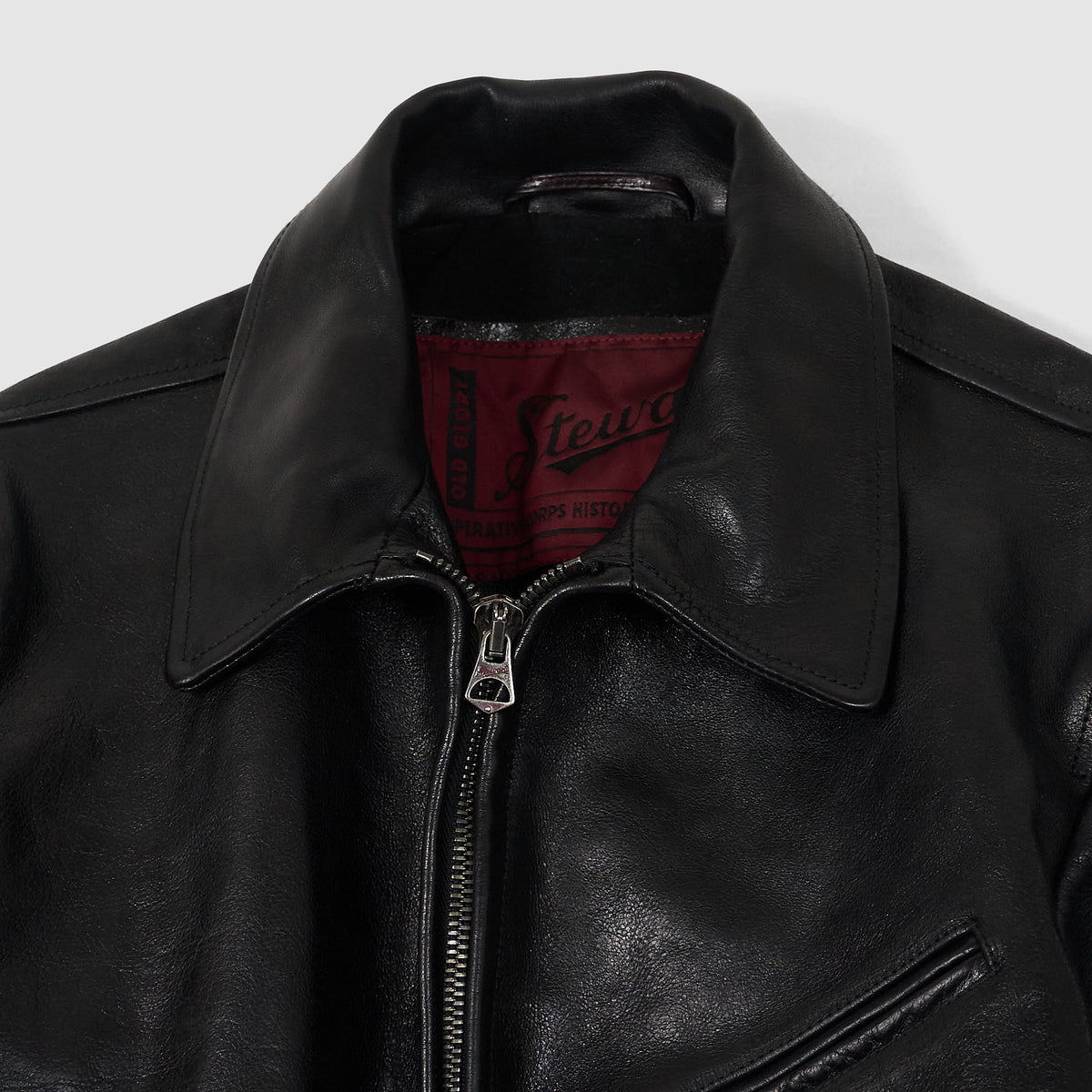 Stewart Buffalo Half Belt Riders Leather Jacket
