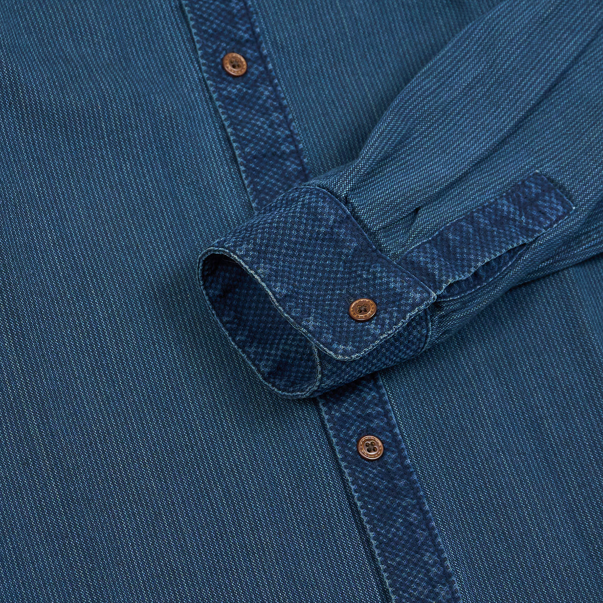 KRM Hidden Stripe Indigo Shirt