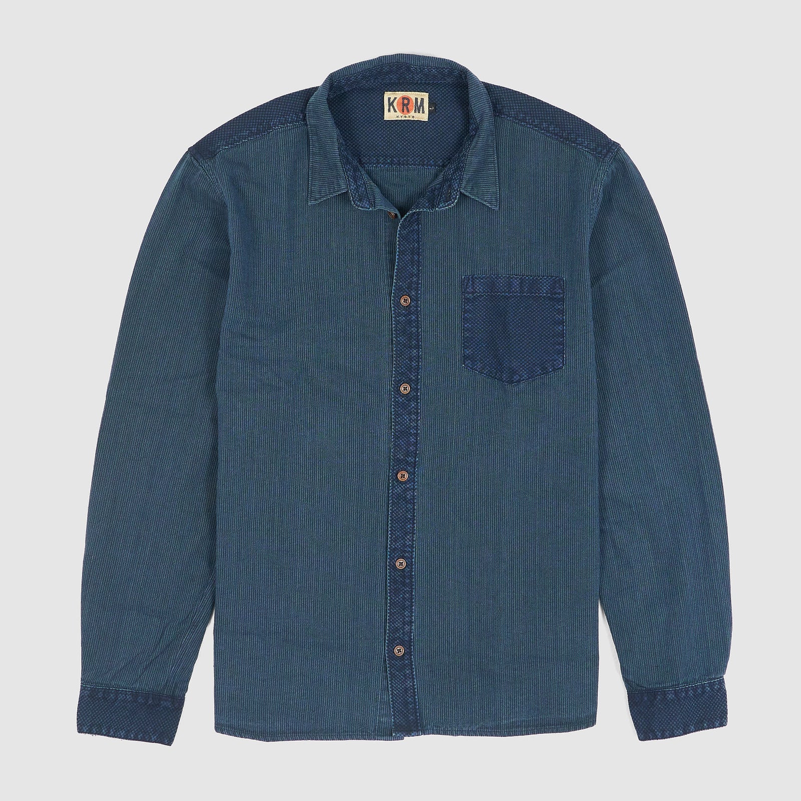 KRM Hidden Stripe Indigo Shirt