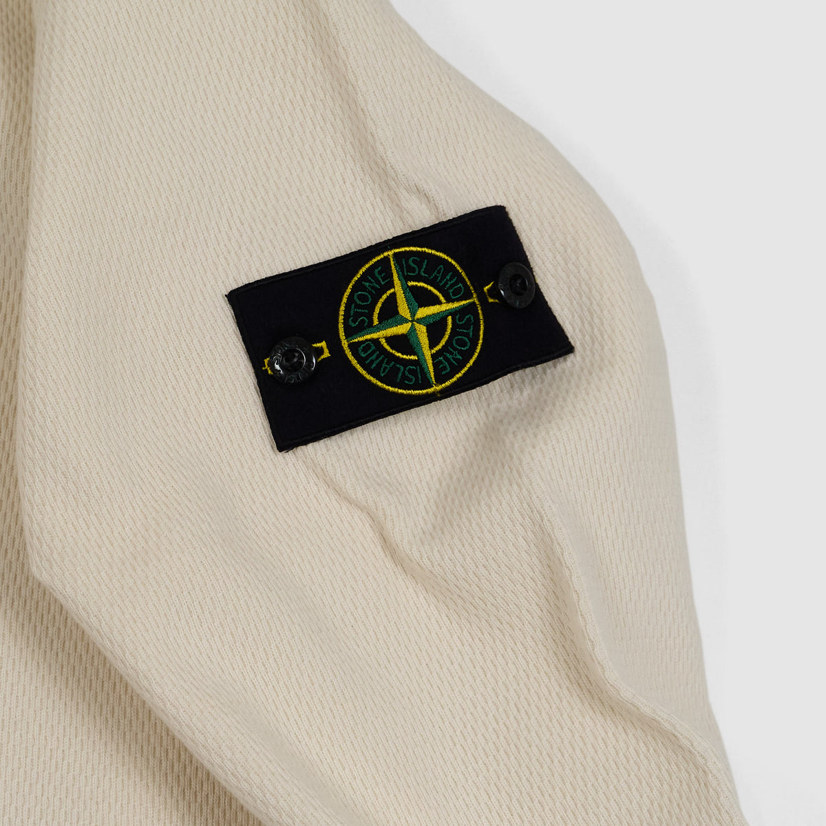 Stone Island Waffle Cotton Crew Neck Long Sleeve Shirt