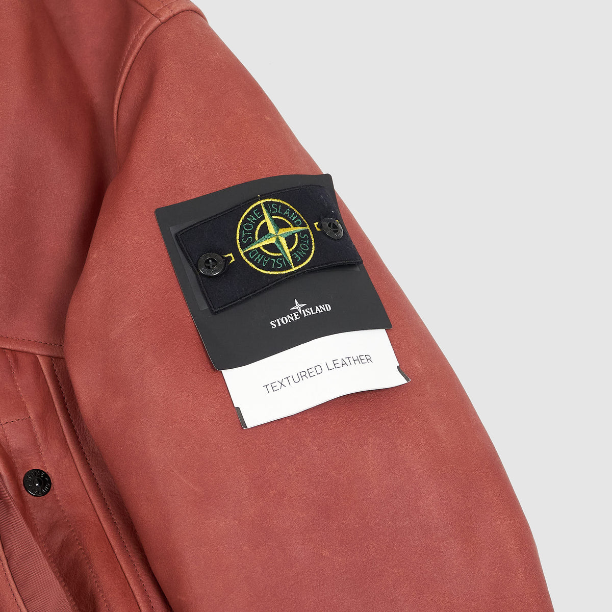 Stone Island Hooded Full Grain Leather Jacket