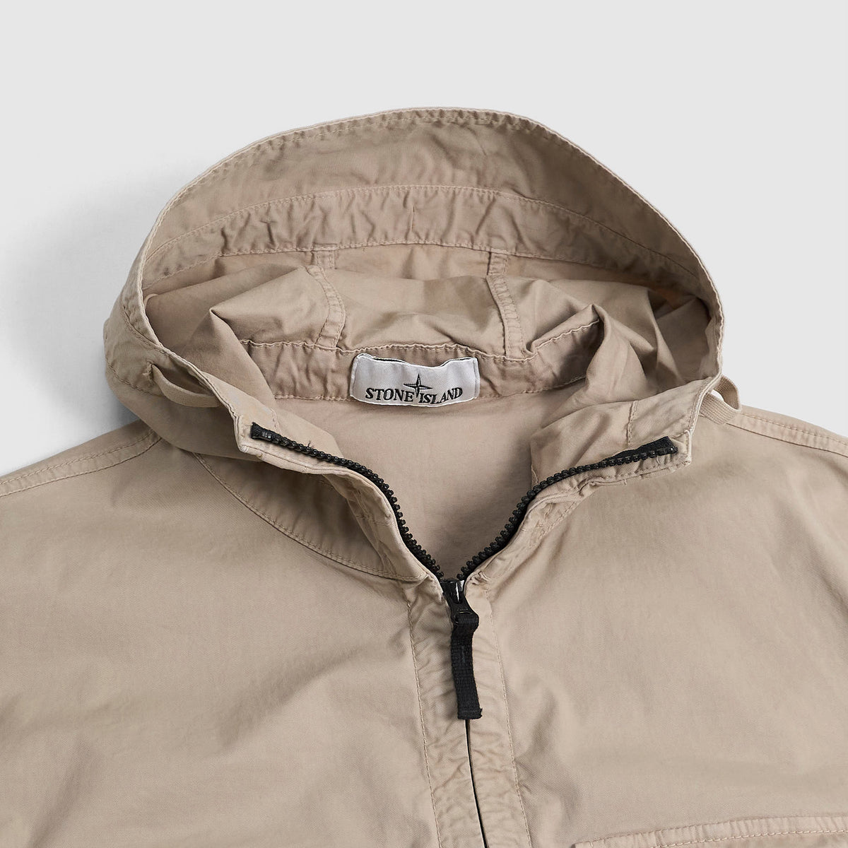Stone Island Stretch Cotton Twill Hooded Jacket