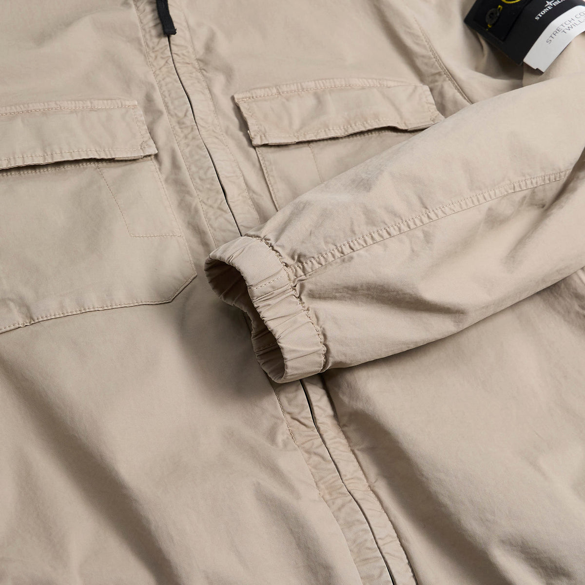 Stone Island Stretch Cotton Twill Hooded Jacket