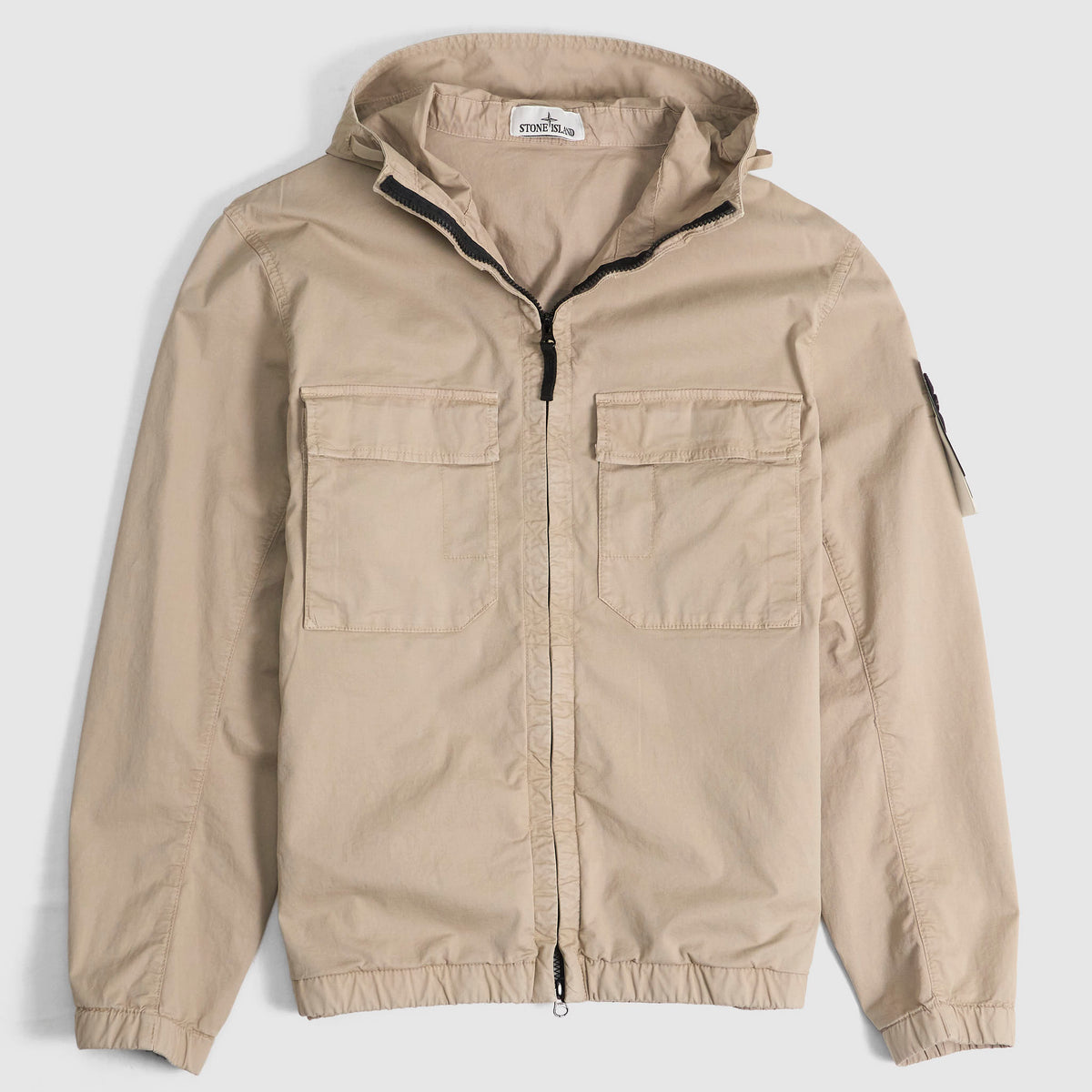 Stone Island Stretch Cotton Twill Hooded Jacket