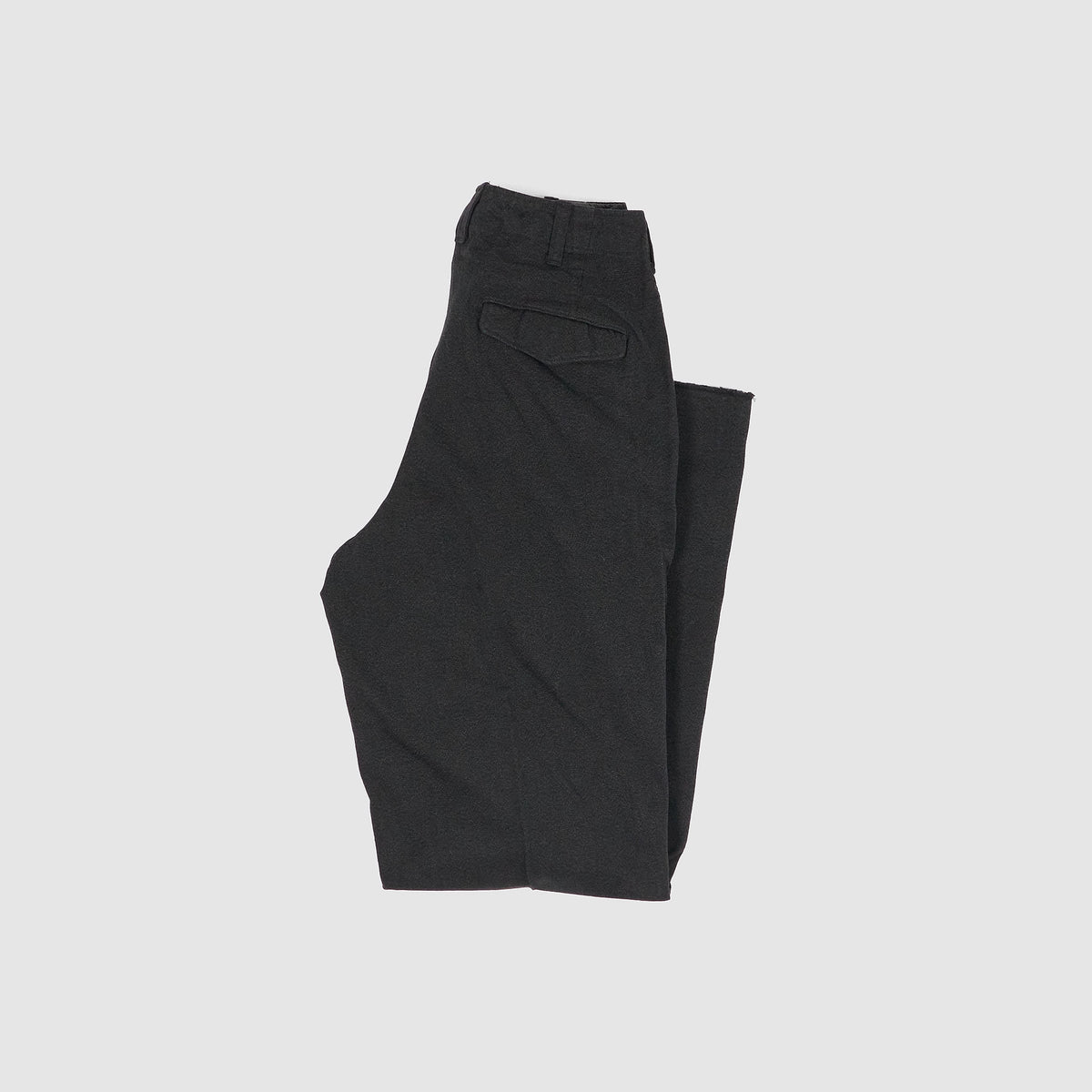 Black Sign Mock Twist Yarn Officer Pant