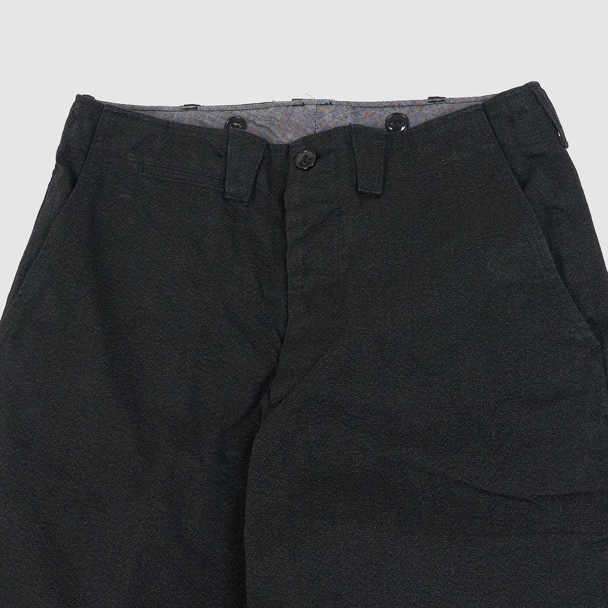 Black Sign Mock Twist Yarn Officer Pant