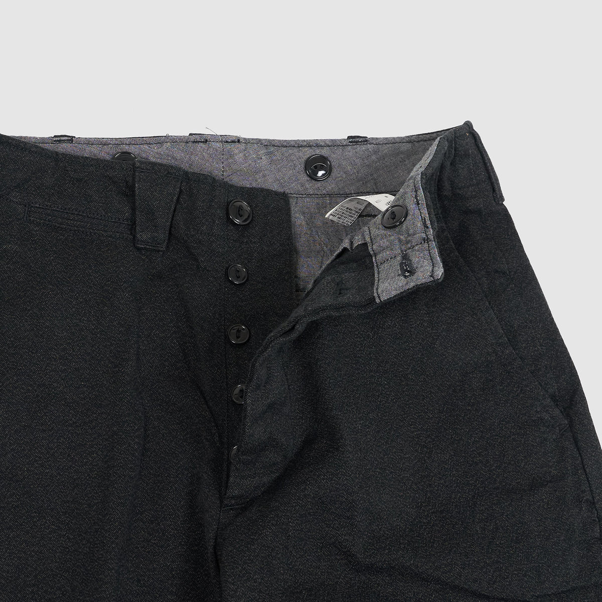 Black Sign Mock Twist Yarn Officer Pant