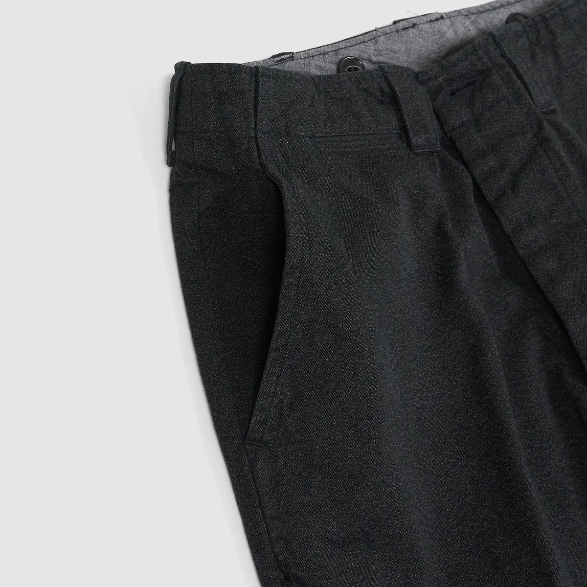 Black Sign Mock Twist Yarn Officer Pant