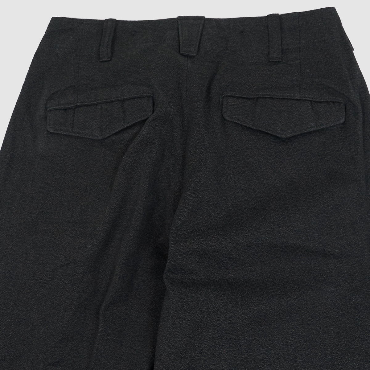 Black Sign Mock Twist Yarn Officer Pant