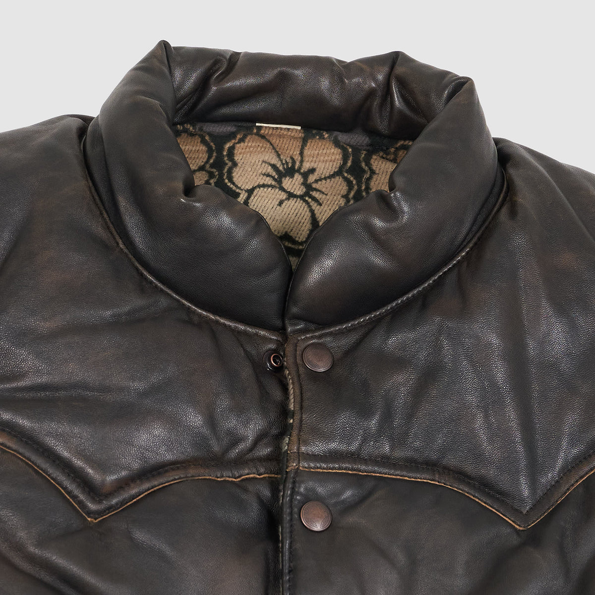 Double RL Reversible Leather-Jacquard Gilet