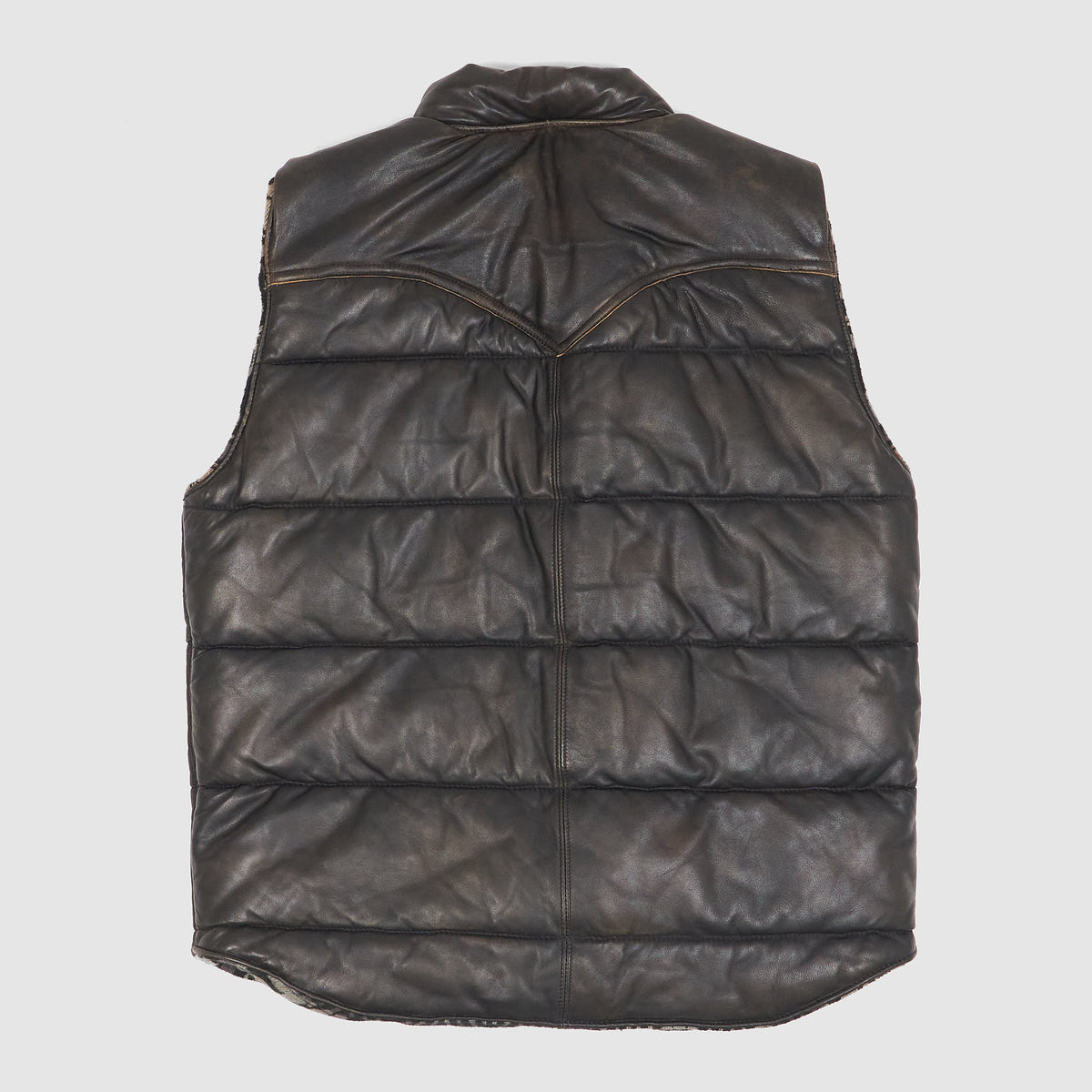 Double RL Reversible Leather-Jacquard Gilet