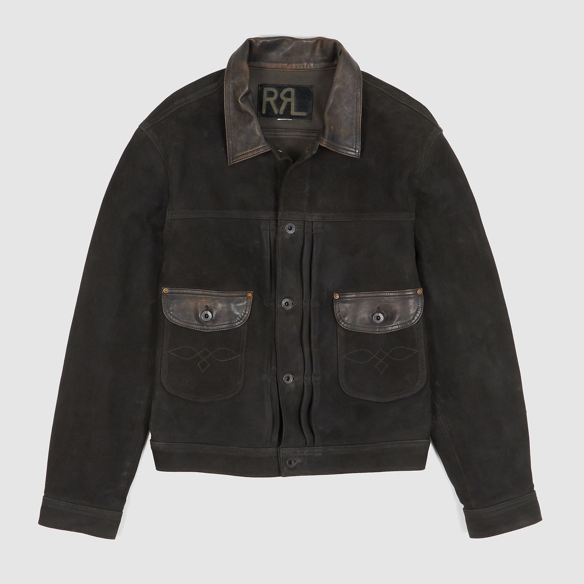 Double RL Suede Vintage inspired Western Leather Jacket