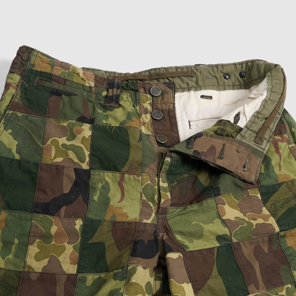 Double RL 1943 Field Flat Front Patchwork Shorts