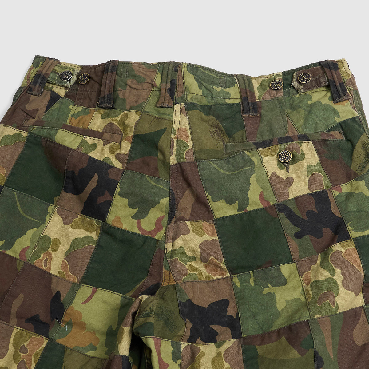 Double RL 1943 Field Flat Front Patchwork Shorts
