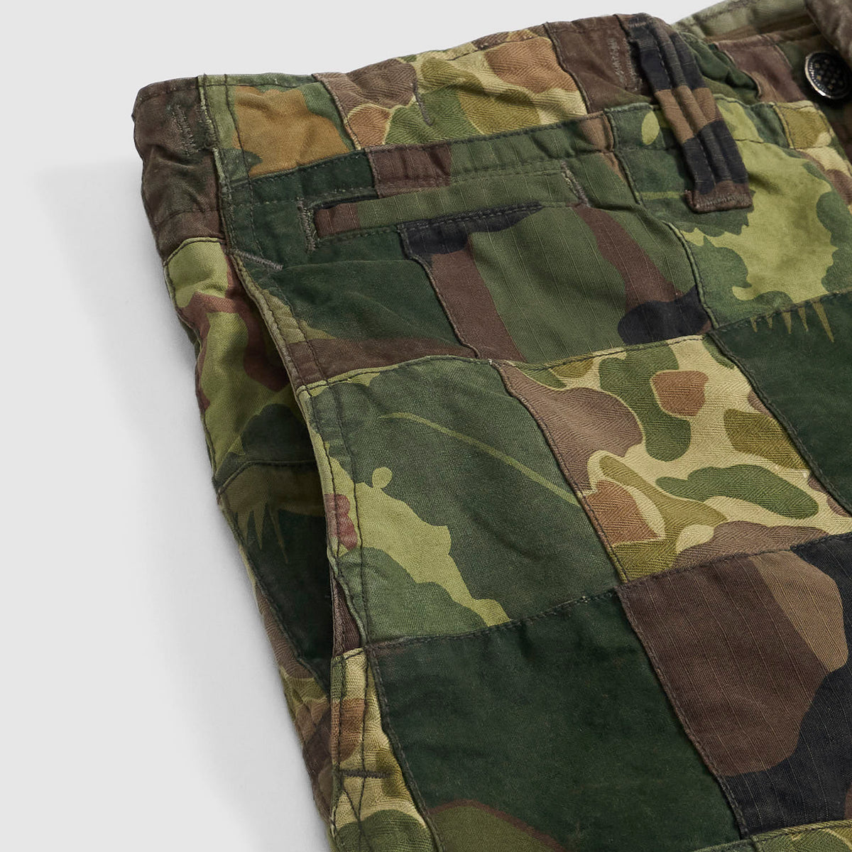 Double RL 1943 Field Flat Front Patchwork Shorts