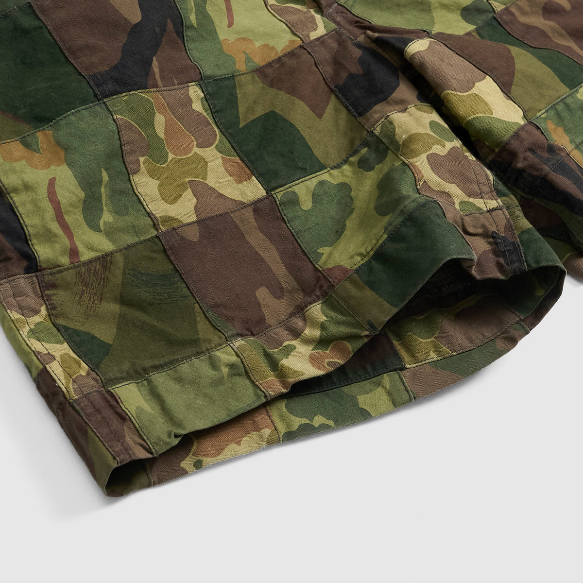 Double RL 1943 Field Flat Front Patchwork Shorts