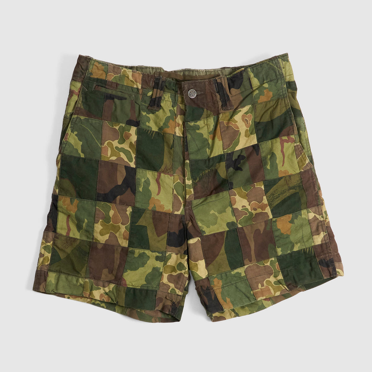 Double RL 1943 Field Flat Front Patchwork Shorts