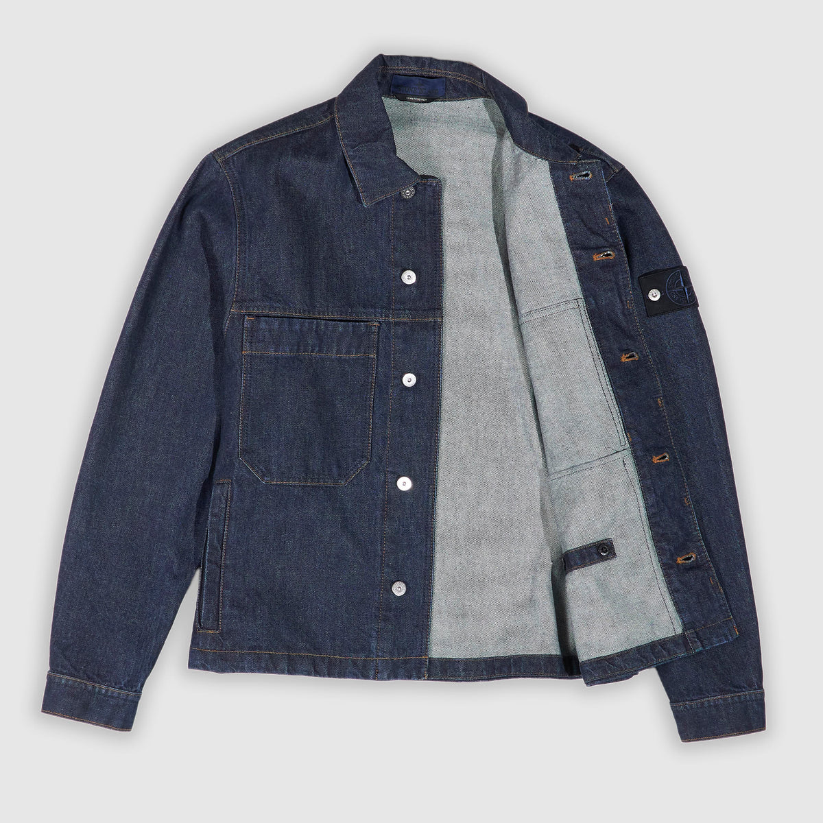 Stone Island Indigo Denim Biker Jacket
