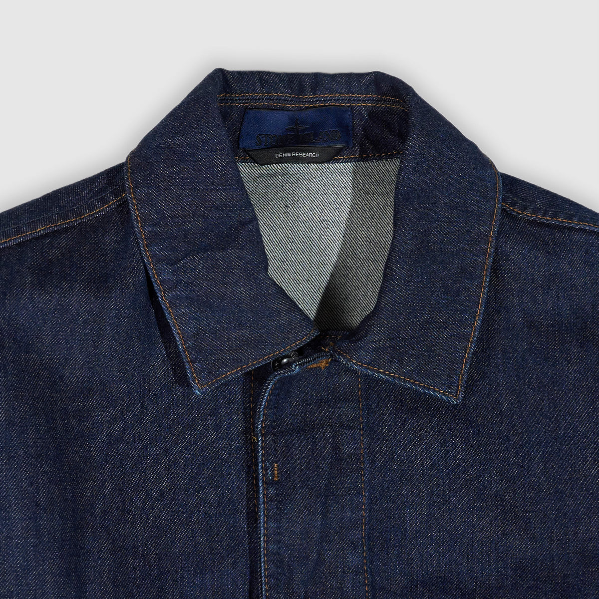 Stone Island Indigo Denim Biker Jacket