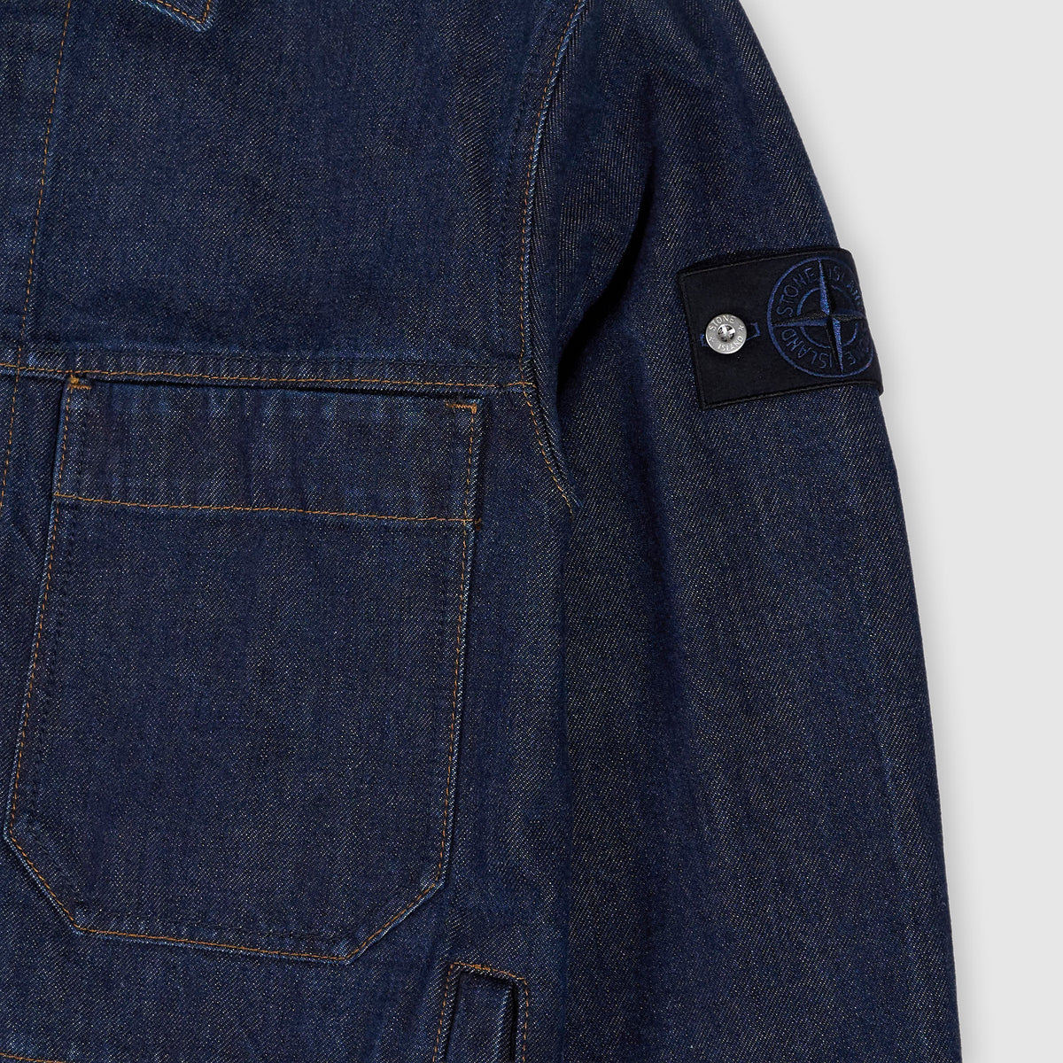 Stone Island Indigo Denim Biker Jacket