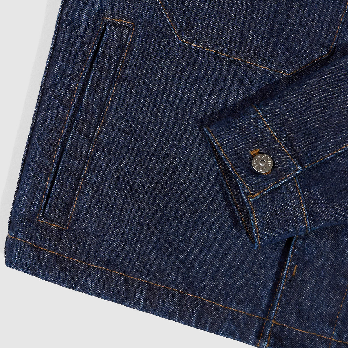 Stone Island Indigo Denim Biker Jacket