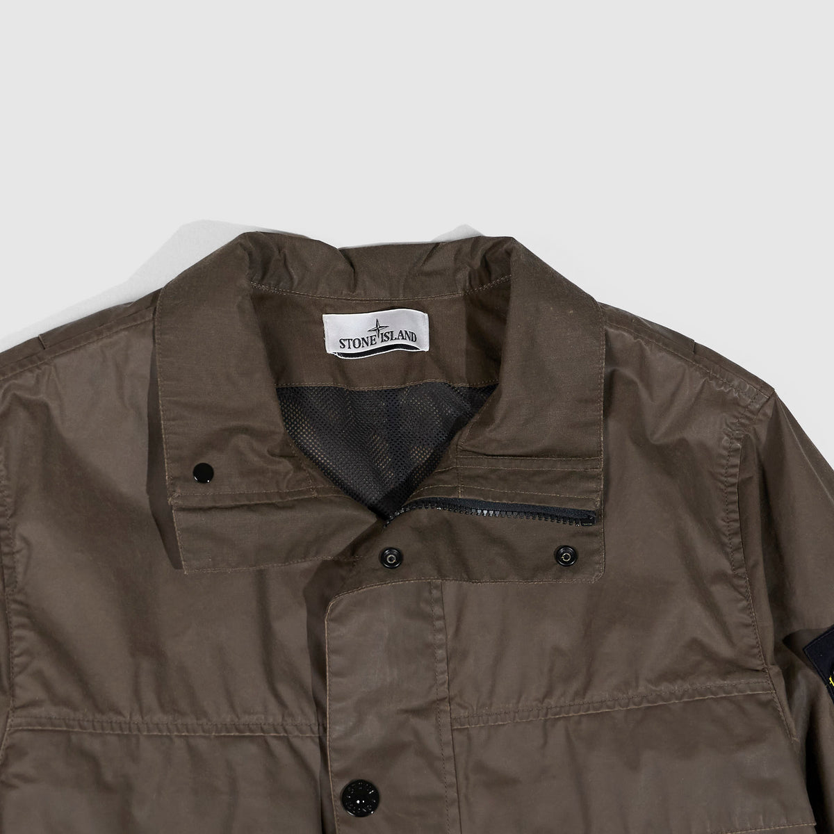 Stone Island Waxed Pigment Wax Finish Cotton Field Jacket
