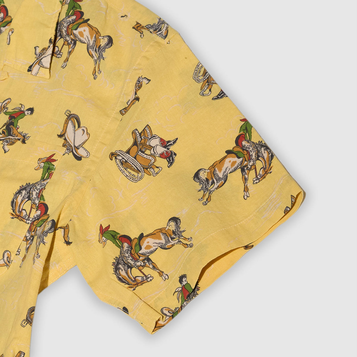 Double RL Rodeo Rider Camp Collar Hawaiian Shirt