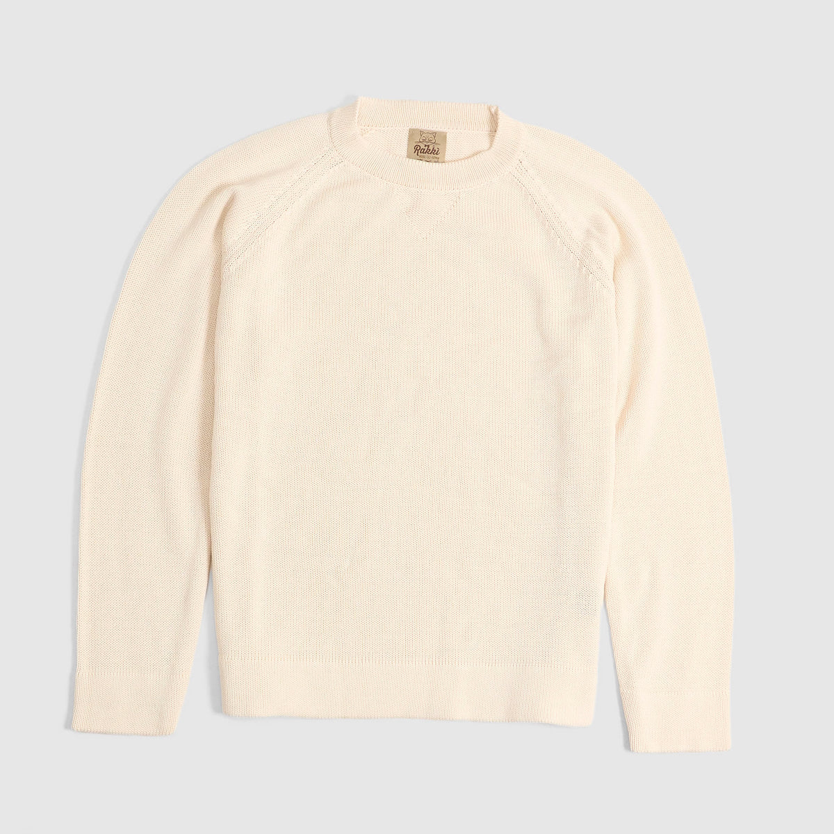 Rakki Knitted Cotton Yarn Crew Neck Pullover