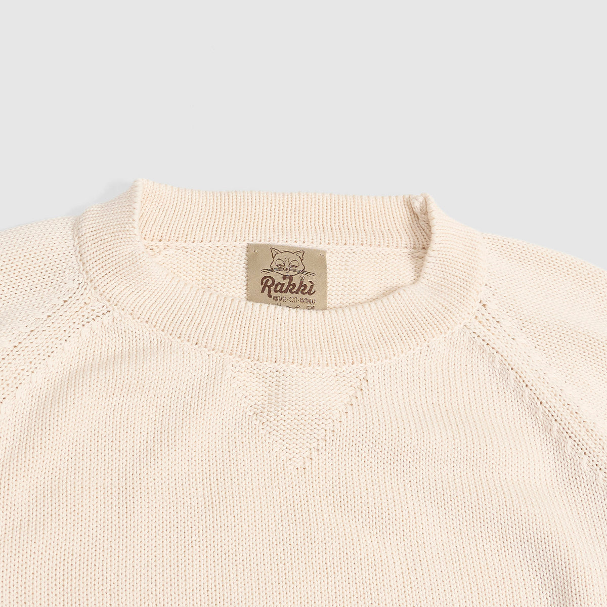 Rakki Knitted Cotton Yarn Crew Neck Pullover