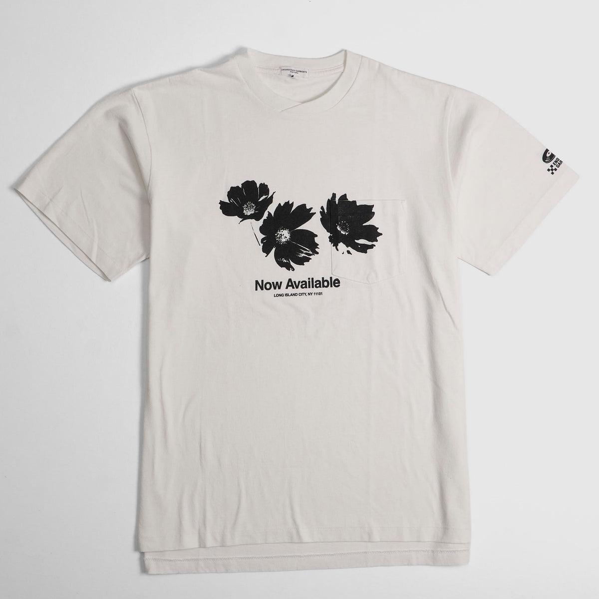 Engineered Garments Printed Cross Crew Long Island Neck T-Shirt