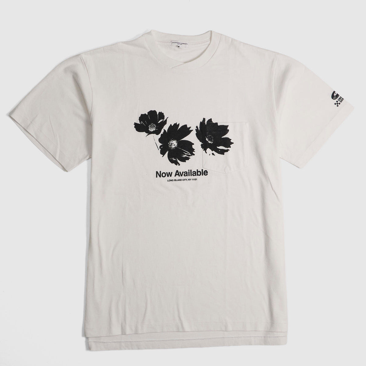 Engineered Garments Printed Cross Crew Long Island Neck T-Shirt