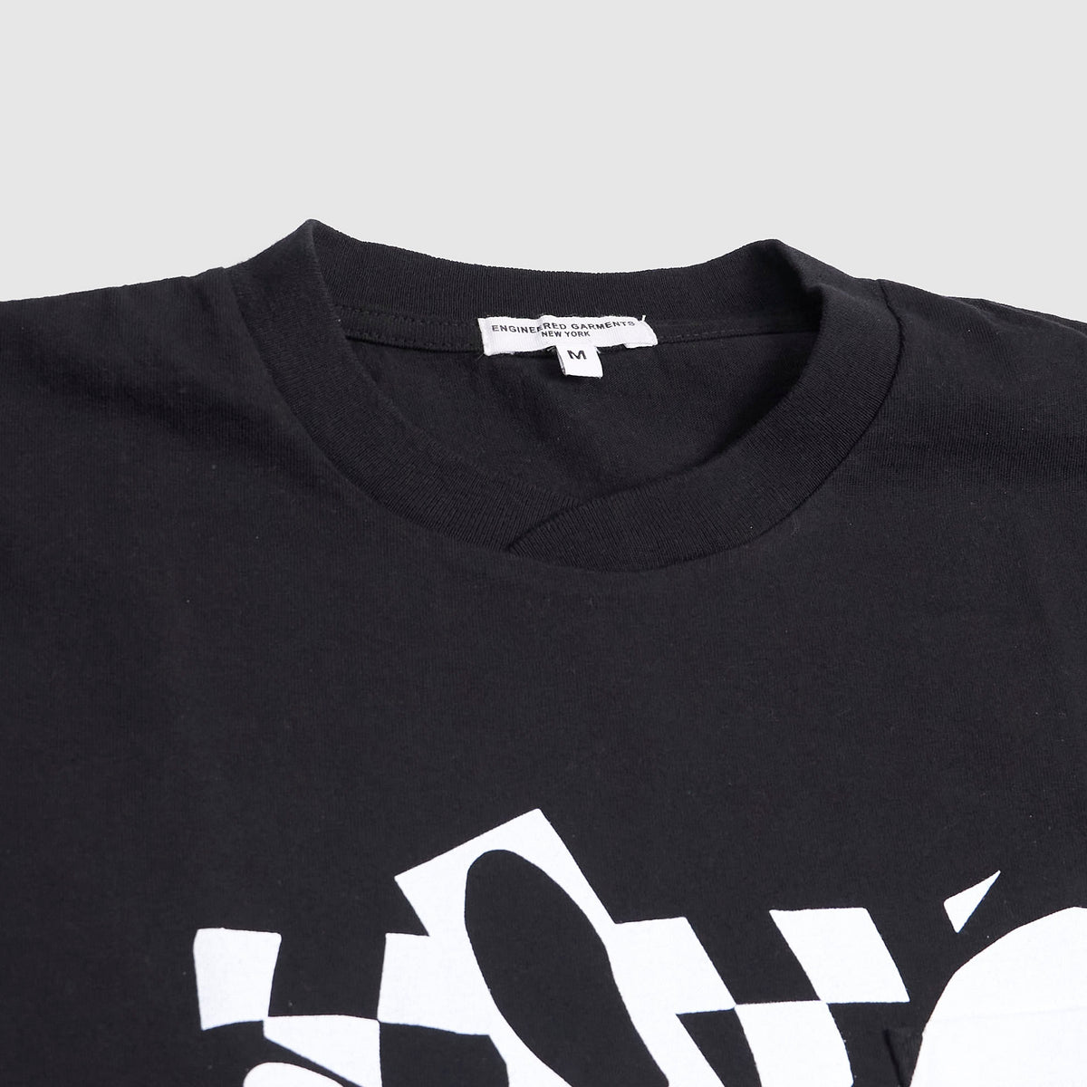 Engineered Garments Printed Cross Crew Neck Pocket T-Shirt